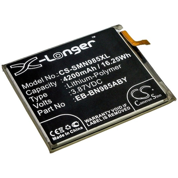 Bsc Preferred Samsung Note UW M-N986D Note Ultra SC-53A SCG06 SGH-N323 SM-N9 Mobile Phone Repl. Battery CS-SMN985XL - main